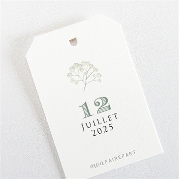 Etiquette mariage bonheur - Dos de l'étiquette