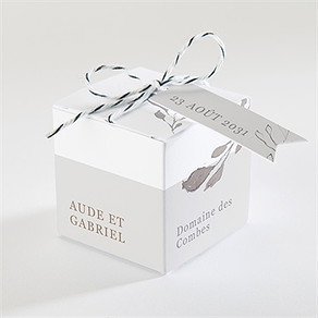 Boîte de dragées mariage élégance