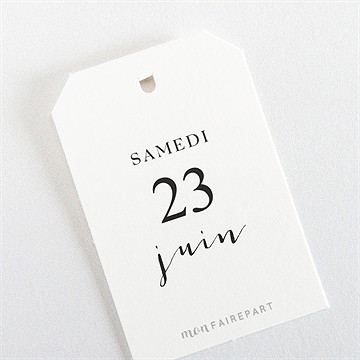 Etiquette mariage médaillon - Dos de l'étiquette