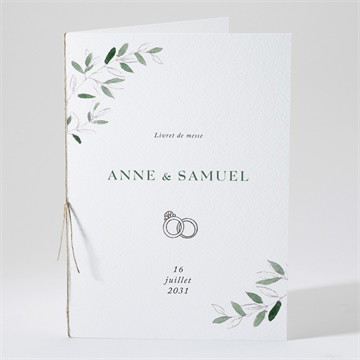 Livret de messe mariage la belle histoire