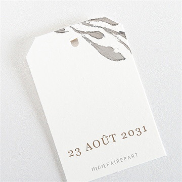 Etiquette mariage élégance - Dos de l'étiquette