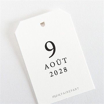 Etiquette mariage epuré - Dos de l'étiquette