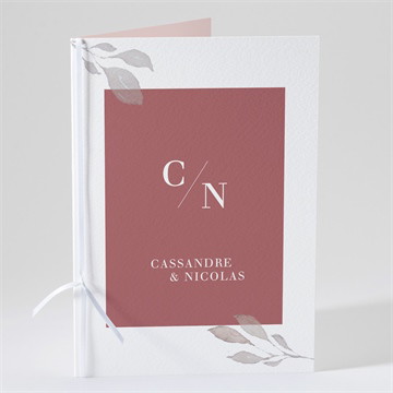 Livret de messe mariage élégance rose