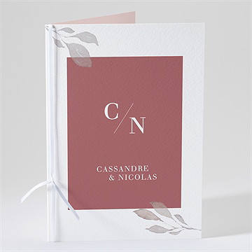 Livret de messe mariage élégance rose