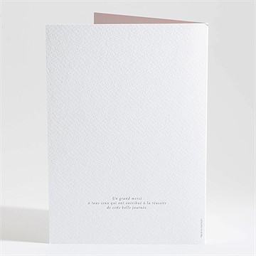 Livret de messe mariage élégance rose - Dos du livret