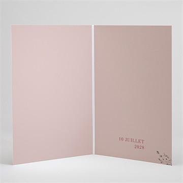 Livret de messe mariage élégance rose - Intérieur du livret