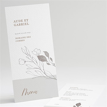 Menu mariage élégance