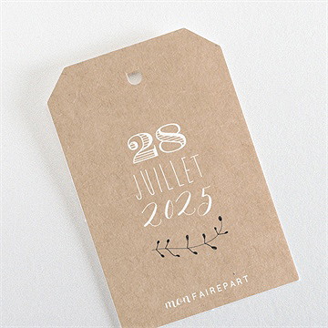 Etiquette mariage célébration d'amour - Dos de l'étiquette