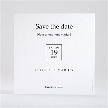 Save the Date mariage liés pour toujours - Dos de la carte