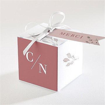 Boîte de dragées mariage élégance rose