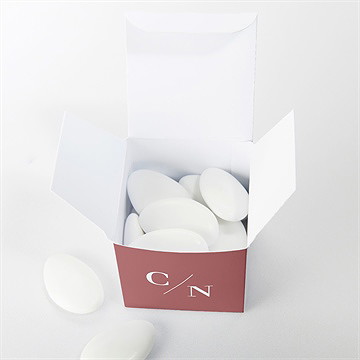 Boîte de dragées mariage élégance rose - Intérieur de la boîte