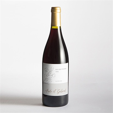 Etiquette de bouteille mariage élégance - Mise en situation