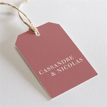 Etiquette mariage élégance rose