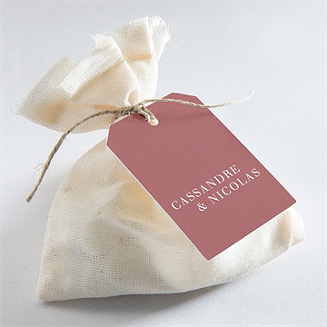 Etiquette mariage élégance rose - Mise en situation