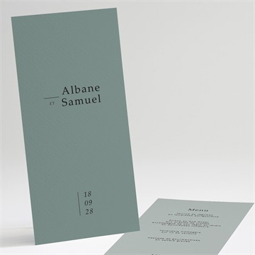 Menu mariage vert laurier