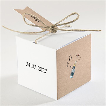 Boîte de dragées mariage tellement nous - Dos de la boîte