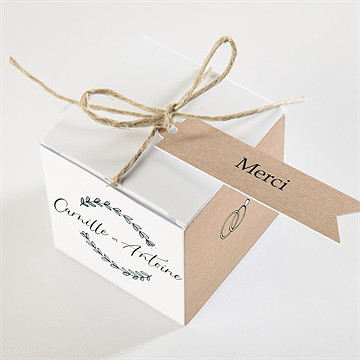 Boîte de dragées mariage tellement nous - Dessus de la boîte