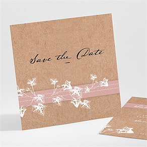 Save the Date mariage lierre grimpant