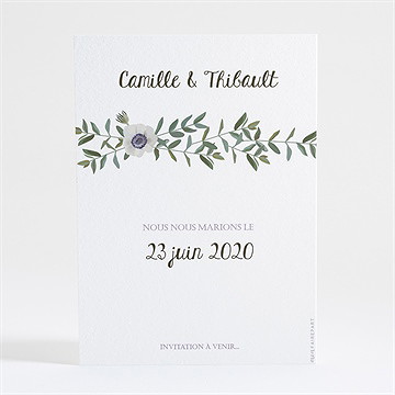 Save the Date mariage couronne d'olivier - Dos de la carte