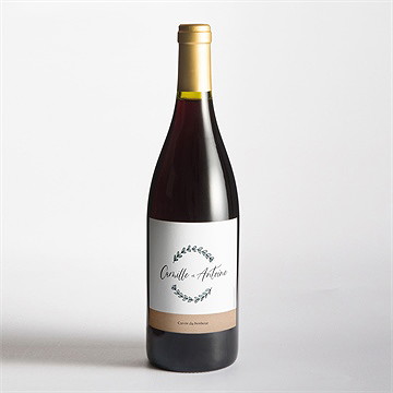 Etiquette de bouteille mariage tellement nous - Mise en situation