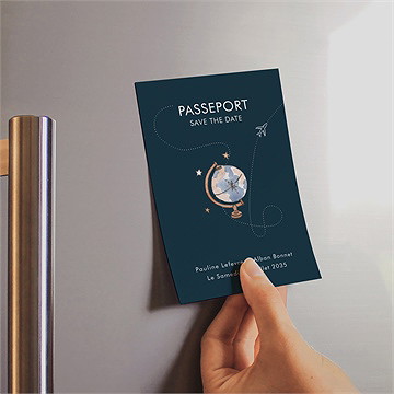 Save the Date mariage notre passeport - Mise en situation