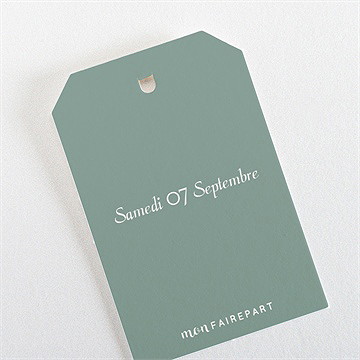 Etiquette mariage evidence - Dos de l'étiquette