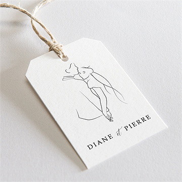 Etiquette mariage belle esquisse