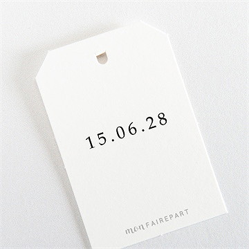 Etiquette mariage belle esquisse - Dos de l'étiquette