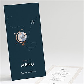 Menu mariage notre passeport