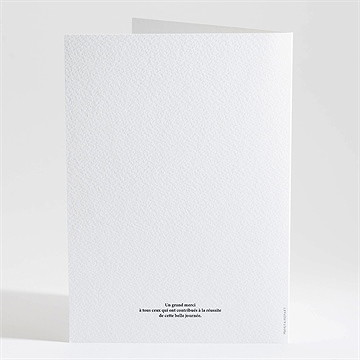 Livret de messe mariage epuré - Dos du livret