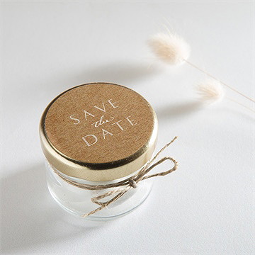 Sticker mariage kraft épuré - Mise en situation