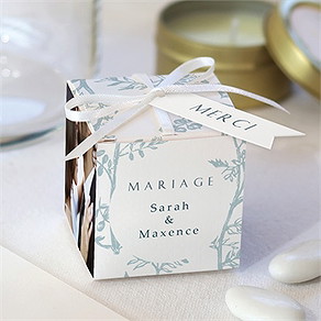 Boîte de dragées mariage jouy exclusif