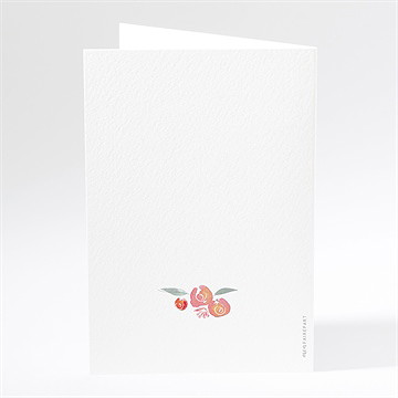 Menu mariage couronnés - Dos du menu