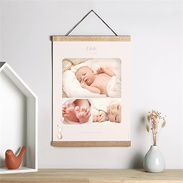 Affiche naissance en equilibre - Mise en situation