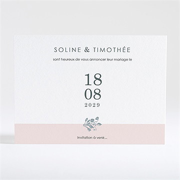 Save the Date mariage guirlande de fleurs - Dos de la carte