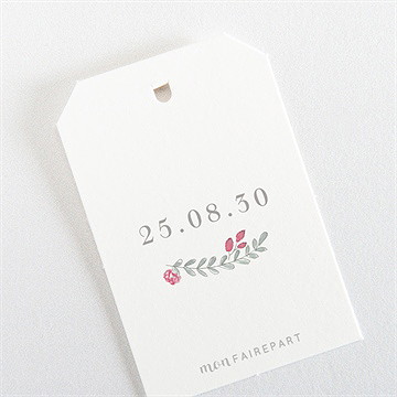 Etiquette mariage couronnés - Dos de l'étiquette