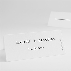 Marque-place mariage epuré