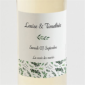 Etiquette de bouteille mariage evidence