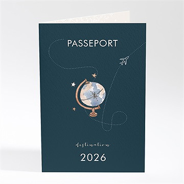 Carte de voeux passeport belle année