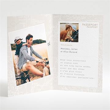 Carte de voeux passeport belle année - Intérieur de la carte
