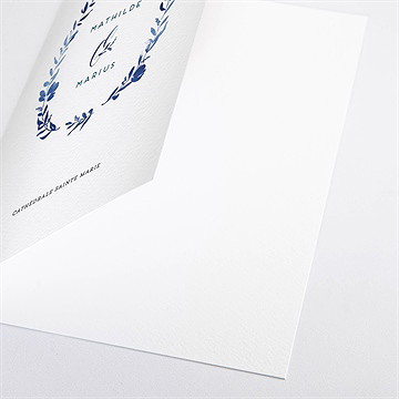 Livret de messe mariage aquarelle bleue - Détail du livret