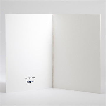 Livret de messe mariage aquarelle bleue - Intérieur du livret