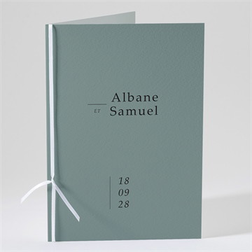 Livret de messe mariage vert laurier