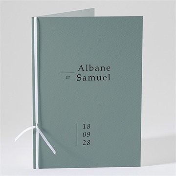 Livret de messe mariage vert laurier