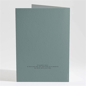 Livret de messe mariage vert laurier - Dos du livret