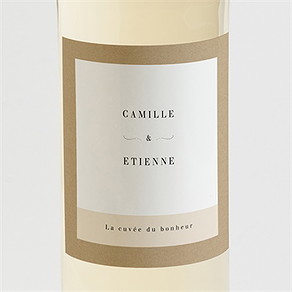 Etiquette de bouteille mariage un grand jour