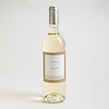 Etiquette de bouteille mariage un grand jour - Mise en situation