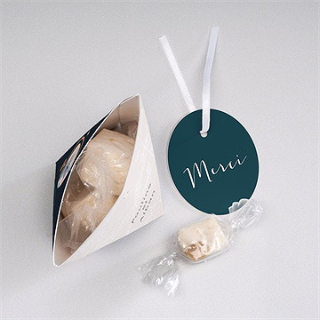 Boîte de dragées mariage notre passeport étui - Intérieur de la boîte