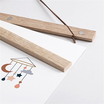 Affiche naissance ma constellation - Détail des supports en bois