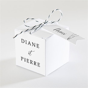 Boîte de dragées mariage belle esquisse